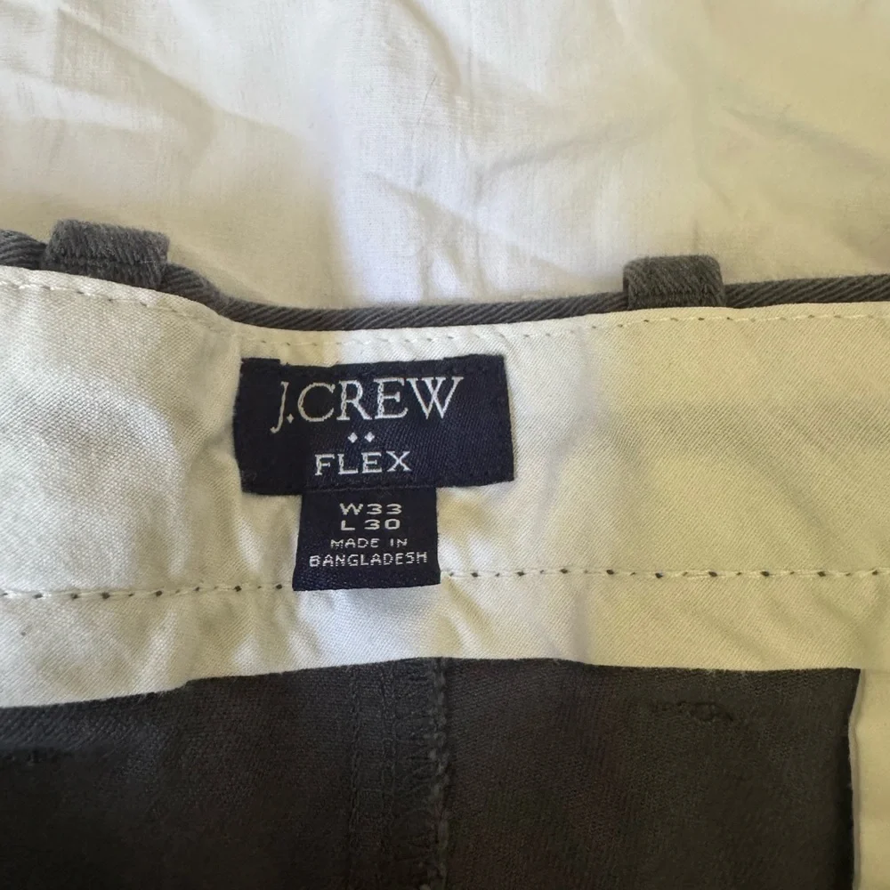 J. Crew Men's Charcoal Straight-Leg Chinos